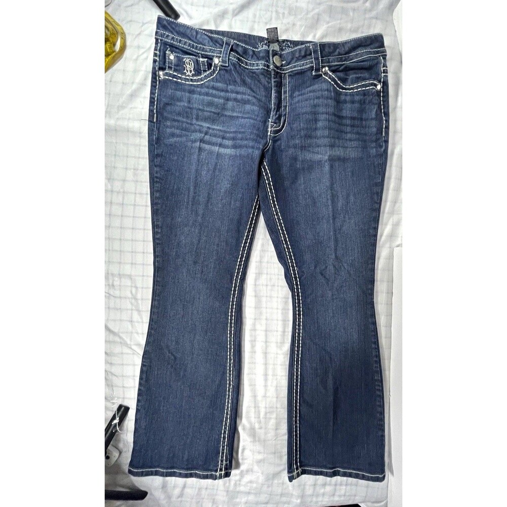 Paris Blues Women's Bootcut Jeans Size 18 Blue Medium Wash Stretch Denim